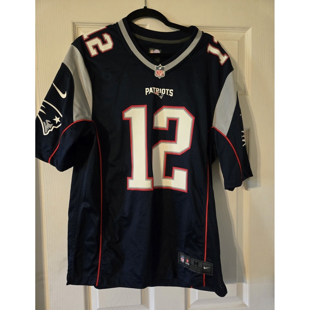 NFL New England Patriots #12 Stitched Tom Brady Nike On Field Jersey Medium